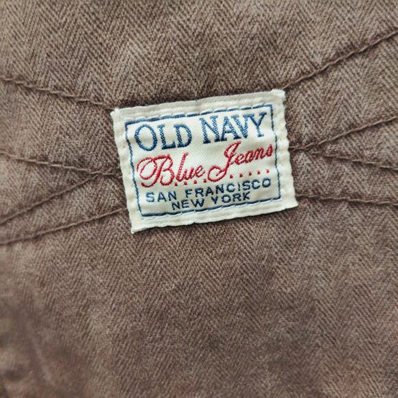 Old Navy Carpenter Jeans Mens 31x30 Brown Denim Relaxed Fit Workwear Pinstriped - Picture 6 of 11